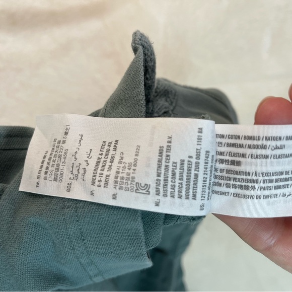 Abercrombie & Fitch Green Polo Shirt Men’s Size M Classic Logo Cotton Casual - Picture 4 of 4